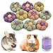 ERKOON Rabbit Chew Toys, 10PCS Timothy Grass Treats Small Animal Molar Toys for Guinea Pig Hamster Bunny Chinchilla Gerbil, Handmade Rabbit Chews and Treats