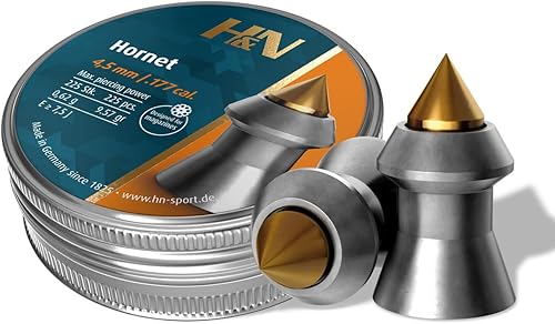 Haendler Natermann HN Hornet - Pellets de pistola de aire puntiagudos Calibre 177 1003 granos 225 unidades