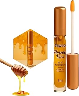 Lip Oil, Honey Kiss, Gloss Hidratante com Extrato de Mel e Pantenol, 5ml - Maquiagem Dapop