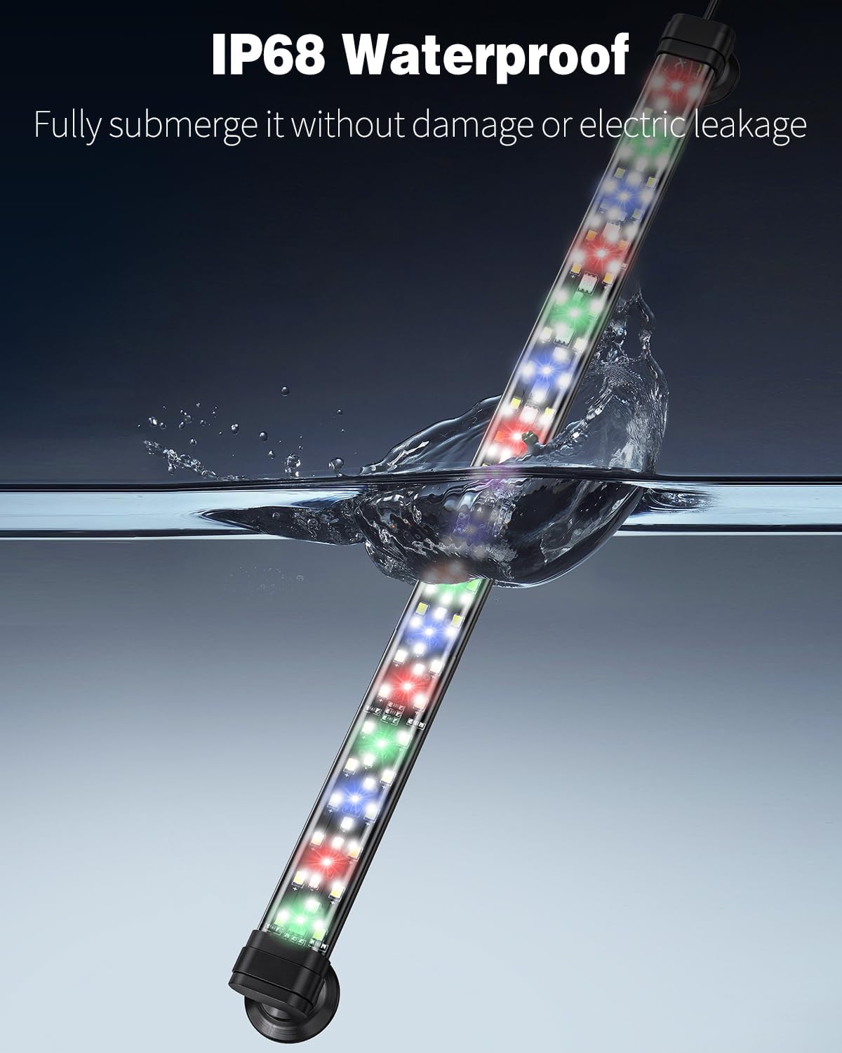 Pawfly 40 cm Aquarien-Beleuchtung LED-Beleuchtung mit Vollspektrum Brillant Weiß Blau Rot Grün LED-Lichter mit T/N-Modus Effekte Zeitschaltuhr und einstellbarer Helligkeit für Süßwasseraquarien