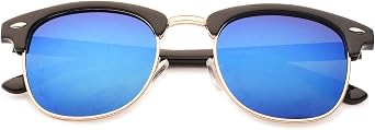 Classic Semi Rimless Polarized Sunglasses Retro Half Frame Eyewear