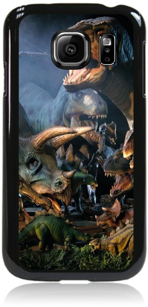 Dinosaurs TM Hard Plastic Black Case for The Samsung Galaxy s7 Edge Only! (Not Compatible with The Standard s7)
