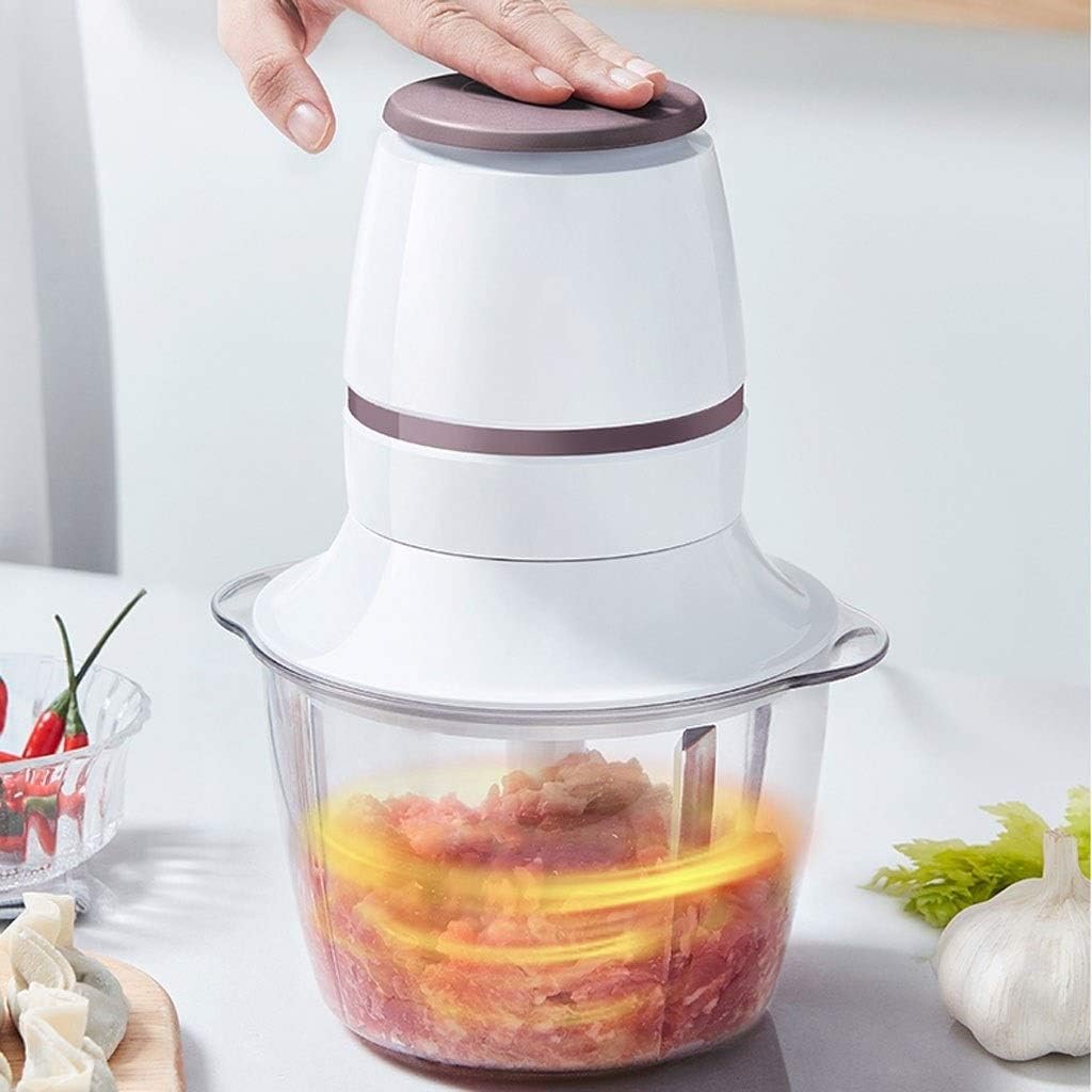 Food Processor, Household Electric Stainless Steel Automatic Meat Grinder, Meat, Vegetable, Fruit and Nut Chopper(1.2L)