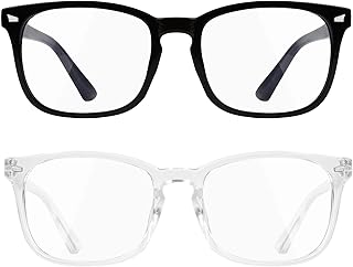 Nelisylux 2 PCS Blue Light Glasses for Woman, Blue Light Glasses Men Bluelight Blocking Glasses Eyeglasses For Reading Gaming
