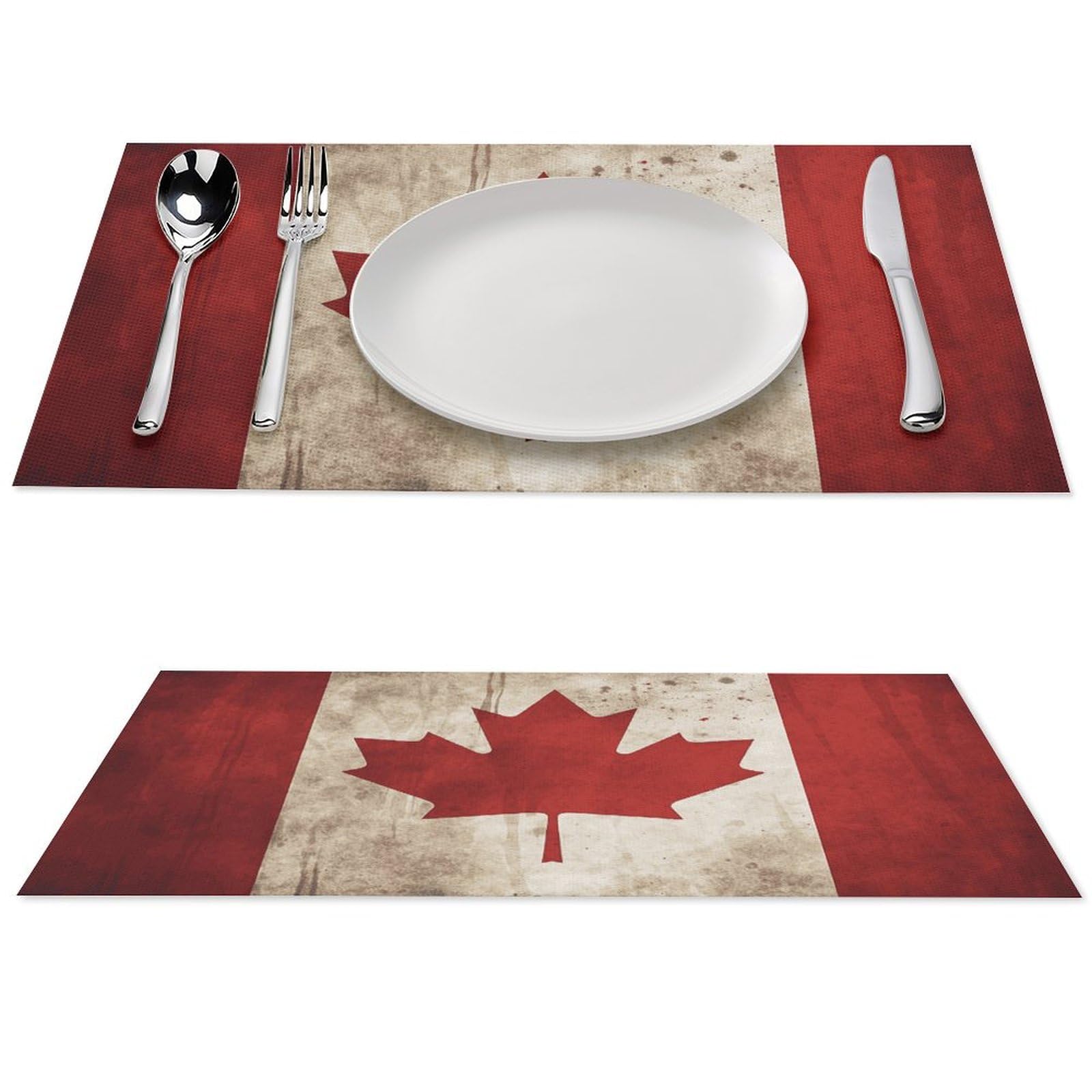 Tapis de table pour table à manger au style rétro canadien lavable