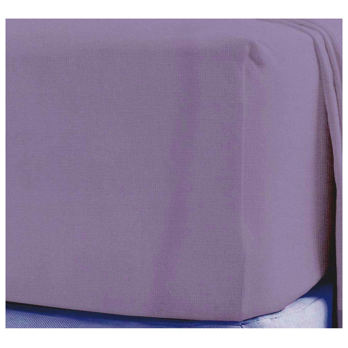 Luxurious Thermal Flannelette Flat Sheet - 100% Brushed Cotton Soft and Cosy Bed Sheet (Lilac, Double)