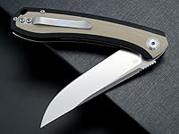 Vista 8 de Eafengrow EF947 EDC D2 Cuchillo plegable, carpeta de rodamiento de bolas con asa G10 con forro de bloqueo, cuchillo aleta EDC con bolsillo, camping