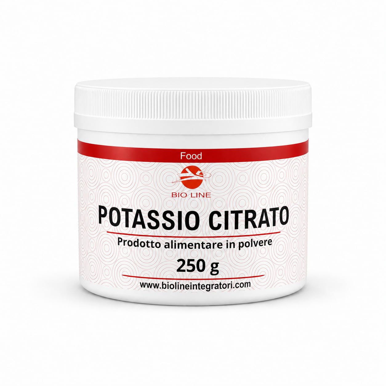 Potassio Citrato in Polvere Solubile Barattolo da 250 g, Polvere Alimentare Adatta per Attività Sportiva, Puro Senza Zuccheri ed Eccipienti, Polveri Alimentari