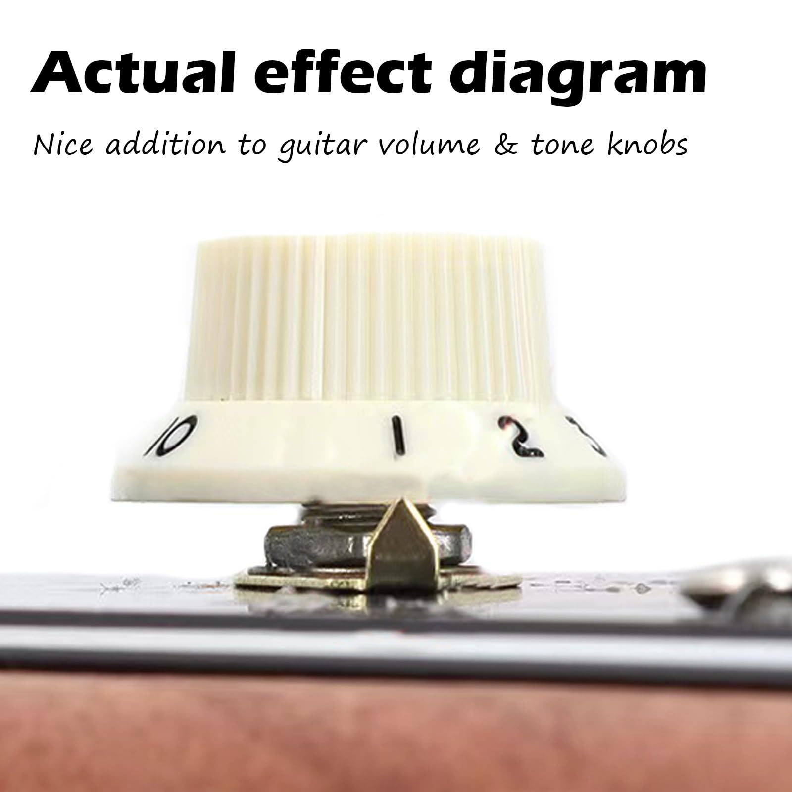 Stylish 4pcs 3/8" LP Guitar Knobs Pointers, Tone Position Indicators for for Les Paul Series - Image 3