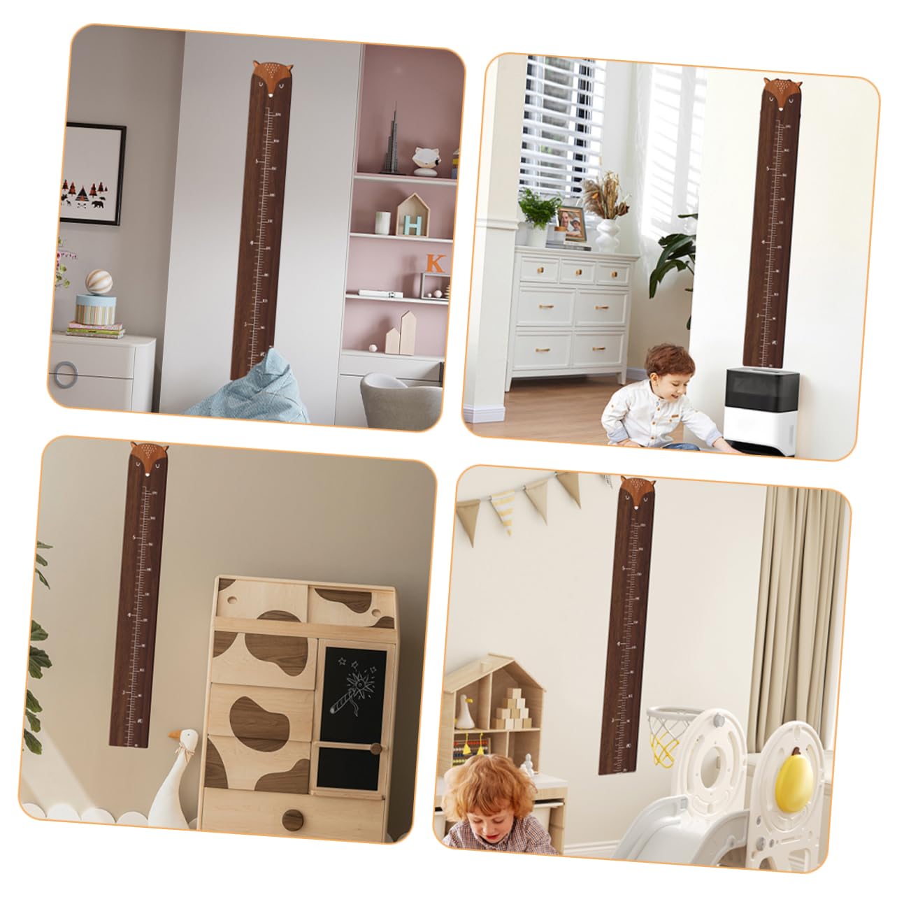 Regla para Medir la Altura Niños Forma de Jirafa en Madera Estable y Resistente para Decoración Infantil en Habitación