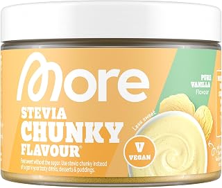 MORE Stevia Chunky Flavour, Pure Vanilla, 150 g, vegan