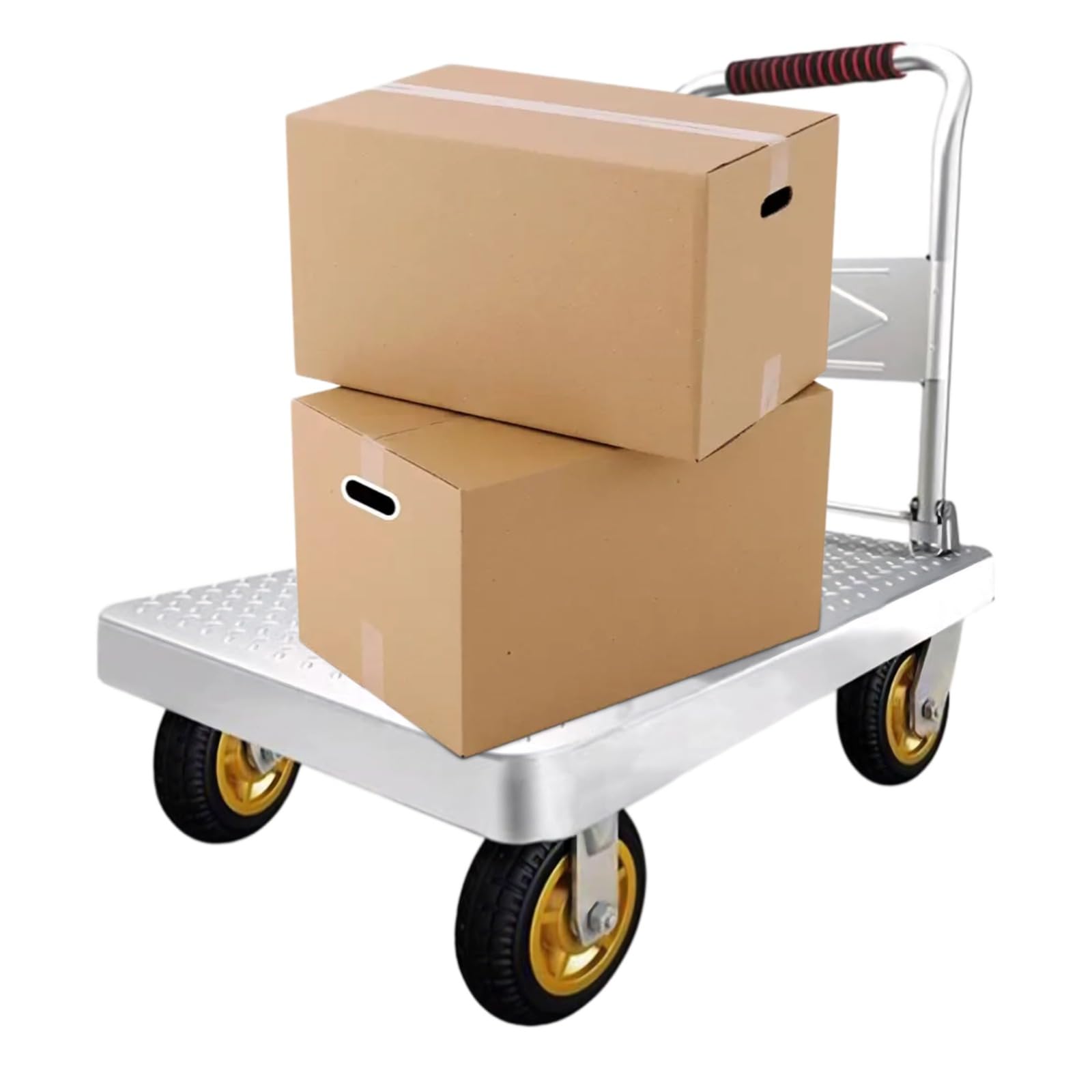 Robuster Zusammenklappbarer Plattformwagen Mit Rädern Und Griff. Transport-klappwagen, Sackkarre Für Einfachen Transport Und Schweres Heben(Size:73x48cm)