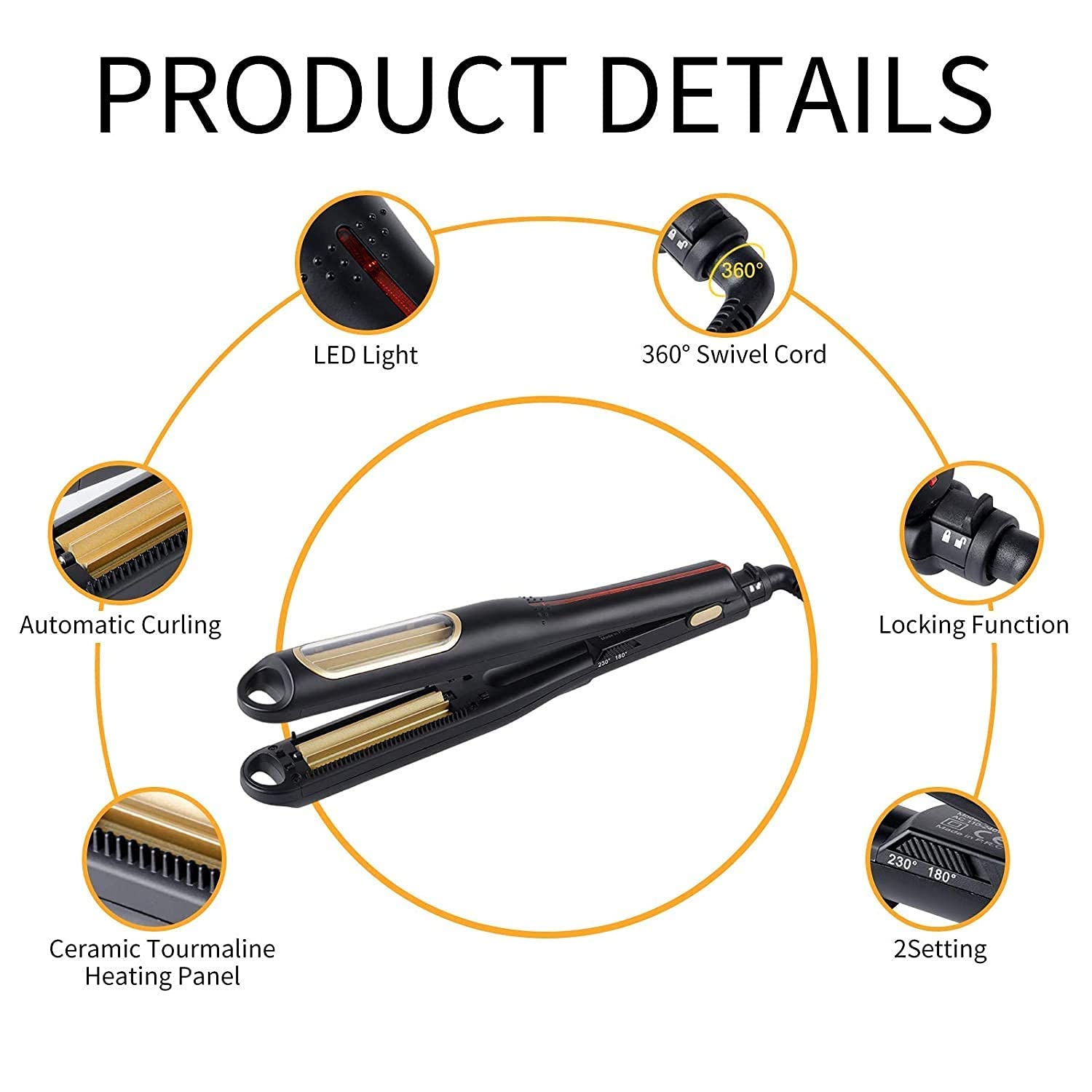 Buy Couture Paris Automatic Crimper iron Waver Crimping Iron for corn