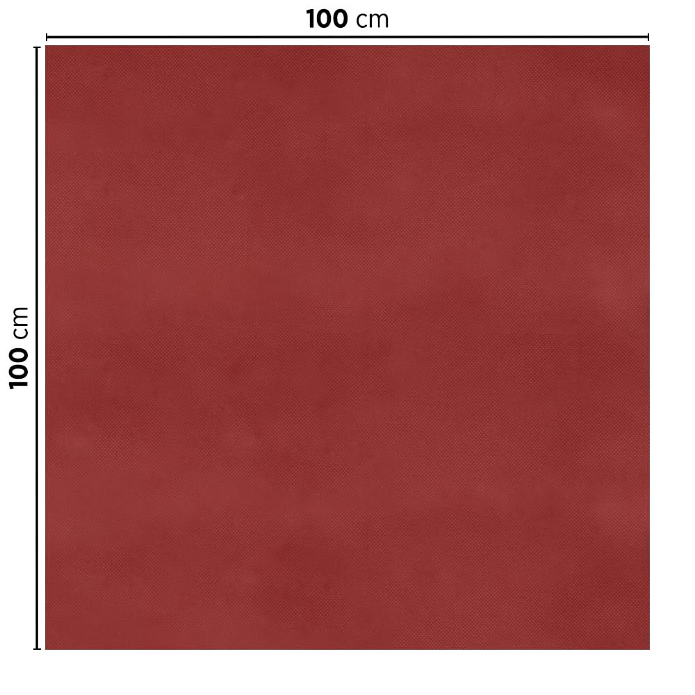 García de Pou 196.50 Mantelines Spunbond Plegado Z, 60 G/M2, 100 x 100 cm, Burdeos, 200 Unidades