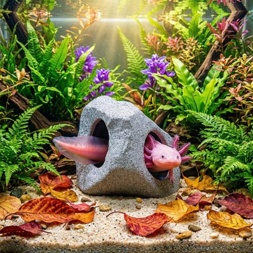 Image of Premium Beta Fish Tank Decor, Beta Fish Tank Decorations, Betta Fish Tank Accessories, Fish Rocks Hiding, Playing, Resting Spots - Avoid Aggressive Behavior (Alien)