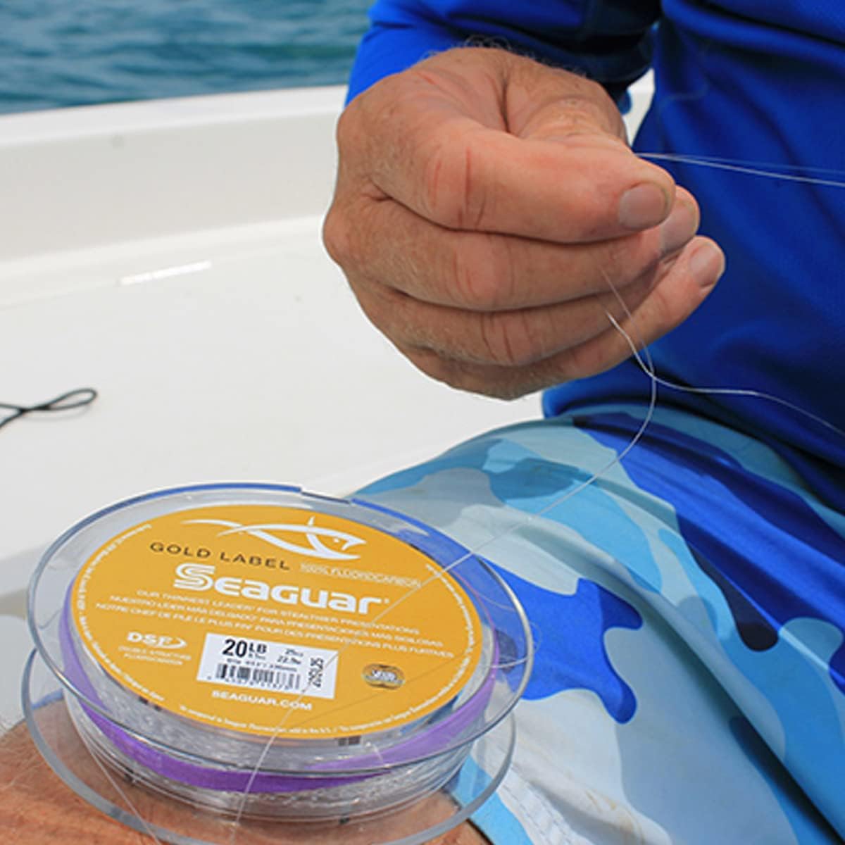 Seaguar Gold Label Fresh & Saltwater Fishing Leader Line for Clear Water, 100% Fluorocarbon, Clear, Multiple Sizes