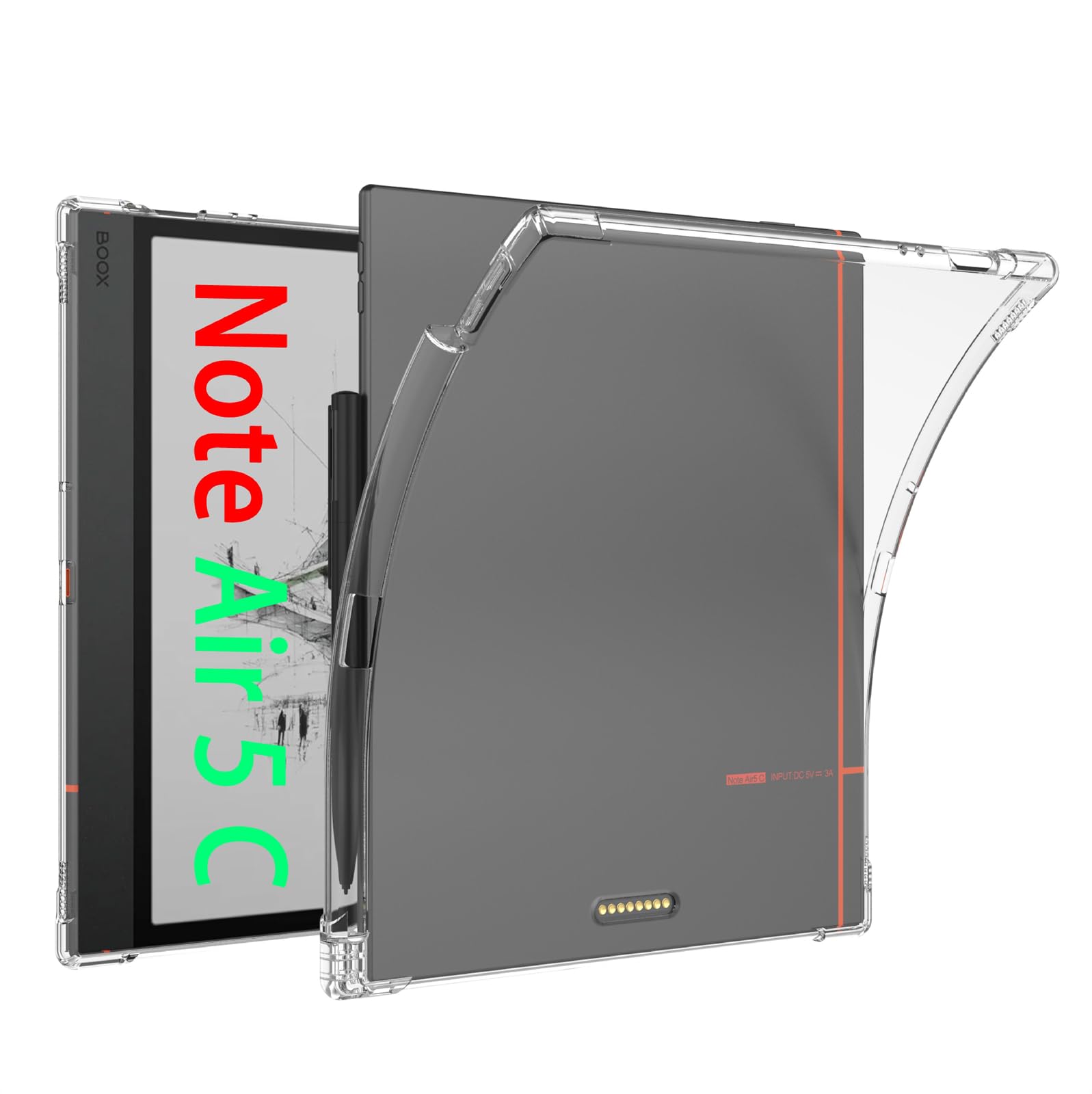 Hülle für BOOX Note Air5 C 2025 Tablet 10.3 Zoll, yystao Airbag Soft TPU Schutzhülle Kompatibel mit BOOX Note Air5 C 2025, stoßfest, Kratzfest & Slim Fit, Klar