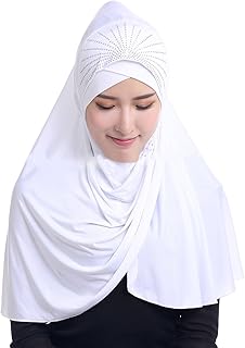 Lycra One Piece Hijab Lungo Musulmano Turbante Islamico Copertura integrale Foulard per le Donne