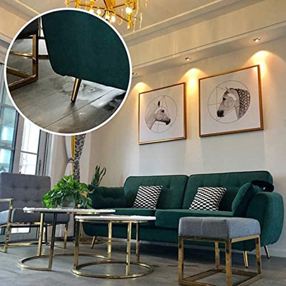 Stylowe nogi sofy z metalowego chromu z wymiennymi prostymi/ukośnymi, stożkowymi częściami ze stali nierdzewnej, nowoczesne nóżki meblowe do projektów dla majsterkowiczów (kolor: A, rozmiar