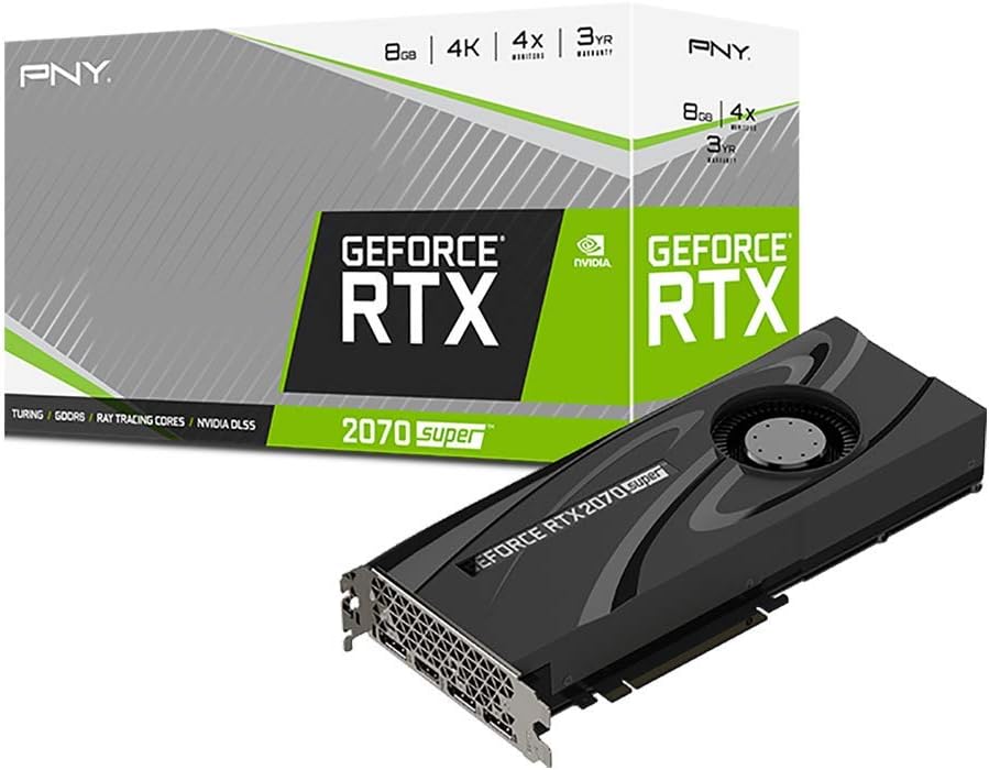 PNY GeForce RTX 2070 SUPER Blower,Black,VCG20708SBLMPB