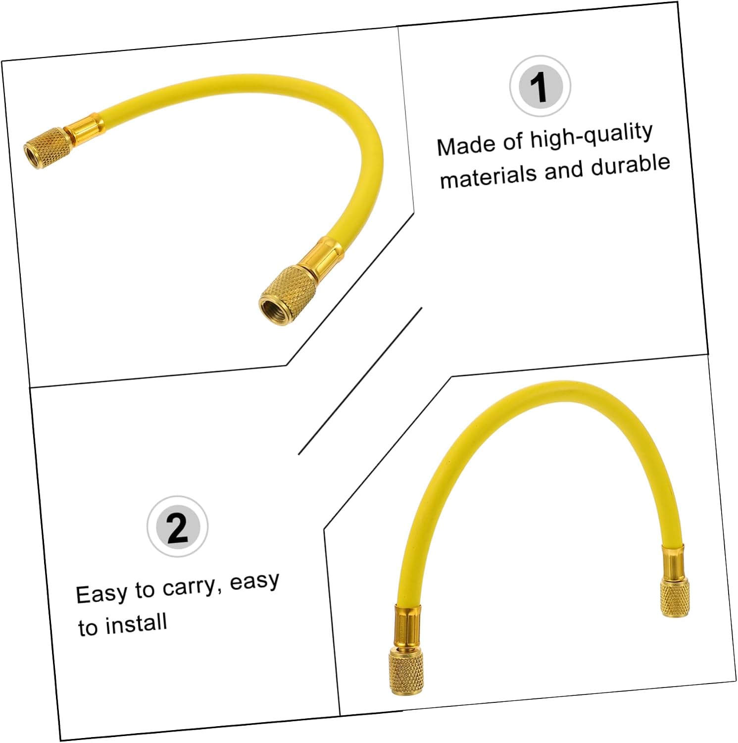 Automotive Recharge Hose Durable Fluoride Adding Tube for Easy Installation Safe Use Reliable Filling Tools for Car Systems