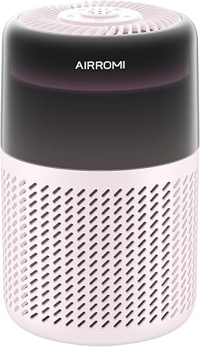 AIRROMI Purificador de aire HEPA para dormitorio y hogar, purificador de aire para mascotas del hogar, elimina el olor de mascotas, olor a arena de
