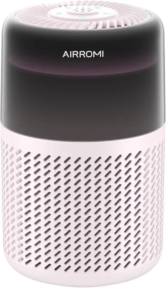 AIRROMI Purificador de ar HEPA para quarto e casa, purificador de ar para animais domésticos, remove odor de animais de estimação, cheiro de areia de gato, poeira, fumaça e alergias, purificador de ar
