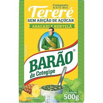 Barao de Cotegipe Yerba Mate - Erva Mate Chimarrao Hot or Cold - Terere Iced Tea Fruity Flavors Nativa, Pack of 1 2.2Lb