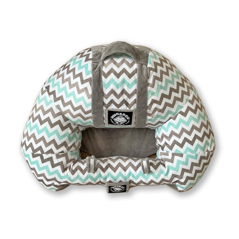 The Original Hugaboo Infant Sitting Chair | 2nd Edition | Blue Chevron |Blue Chevron| 2nd Edition image 2 of 3 B08G74WNHR