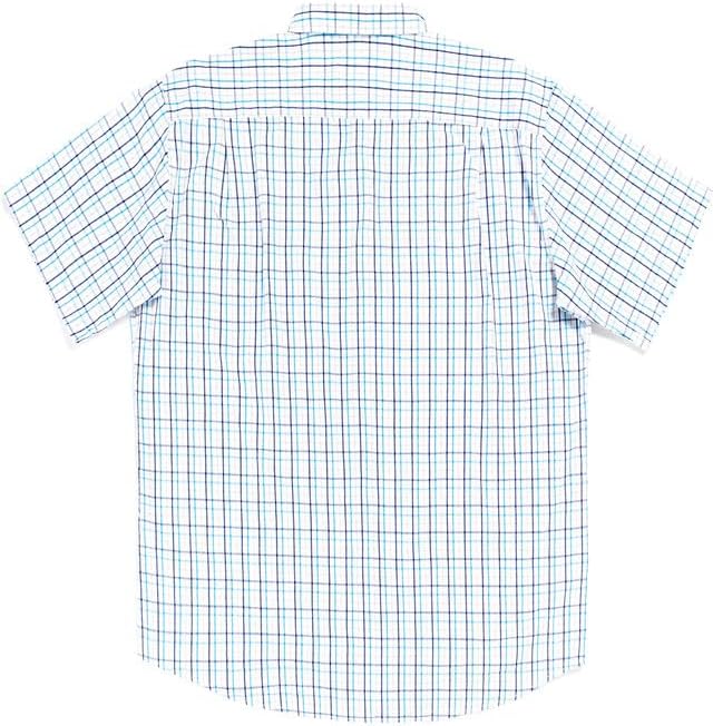 Double Pump Big and Tall Shirts for Men Short Sleeve Button Down Shirts from Size XL(T) to 6XL (T) Cotton - Image 2