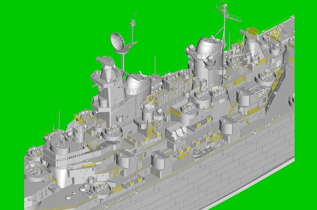 Hobbyboss HBB86516 1:350-USS Missouri BB-63 Scale Model Kit, Molded Color