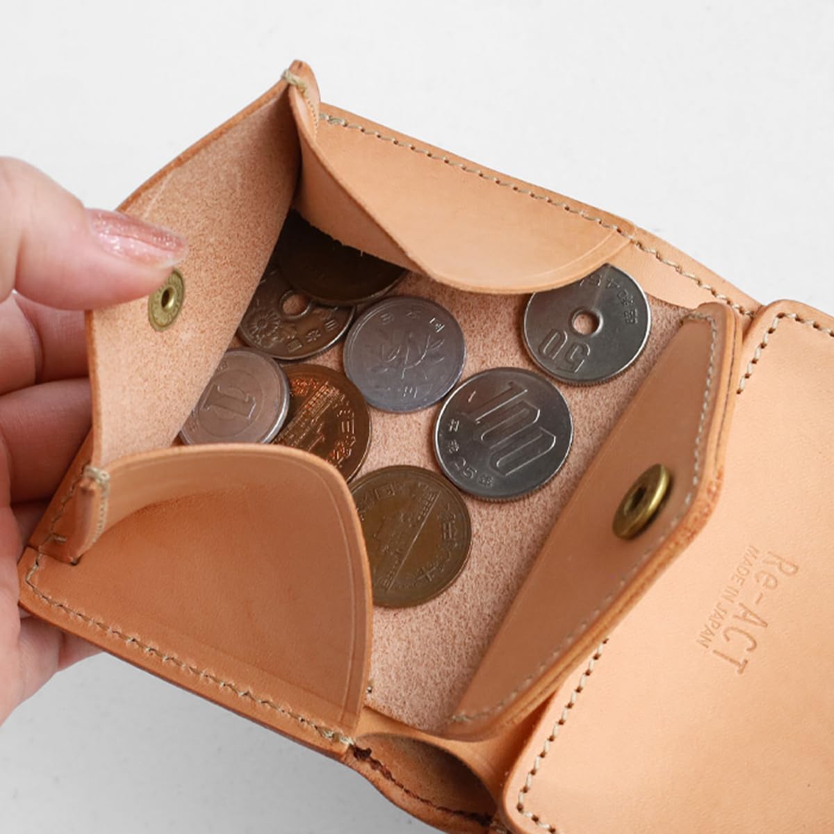 [リアクト] コードバンレザー 三つ折り財布 (小銭入れ付き) メンズ レディース RA2501-004CV ブランド 男性 財布 人気モデル