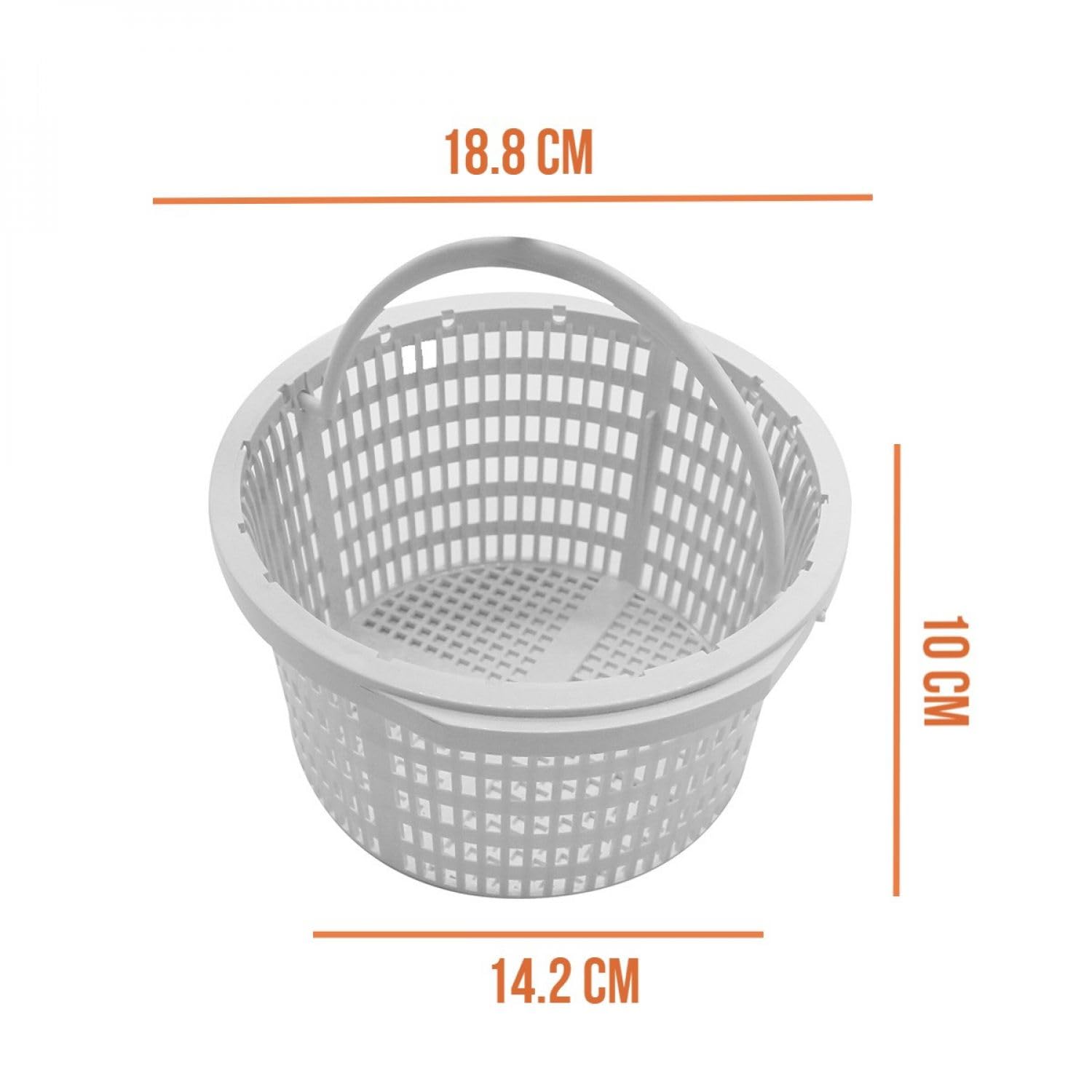 Linxor - Panier Rond pour Skimmer de Piscine - Diam 18.8 cm - Blanc