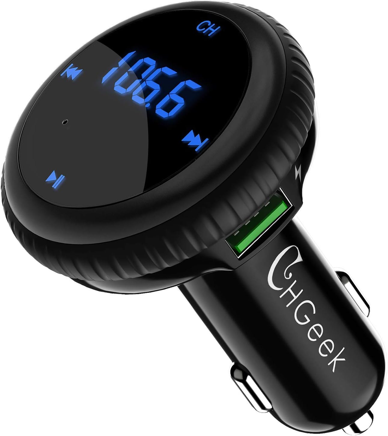 Bluetooth FM Transmitter, CHGeek QC3.0 FM Transmitter Auto MP3 Player