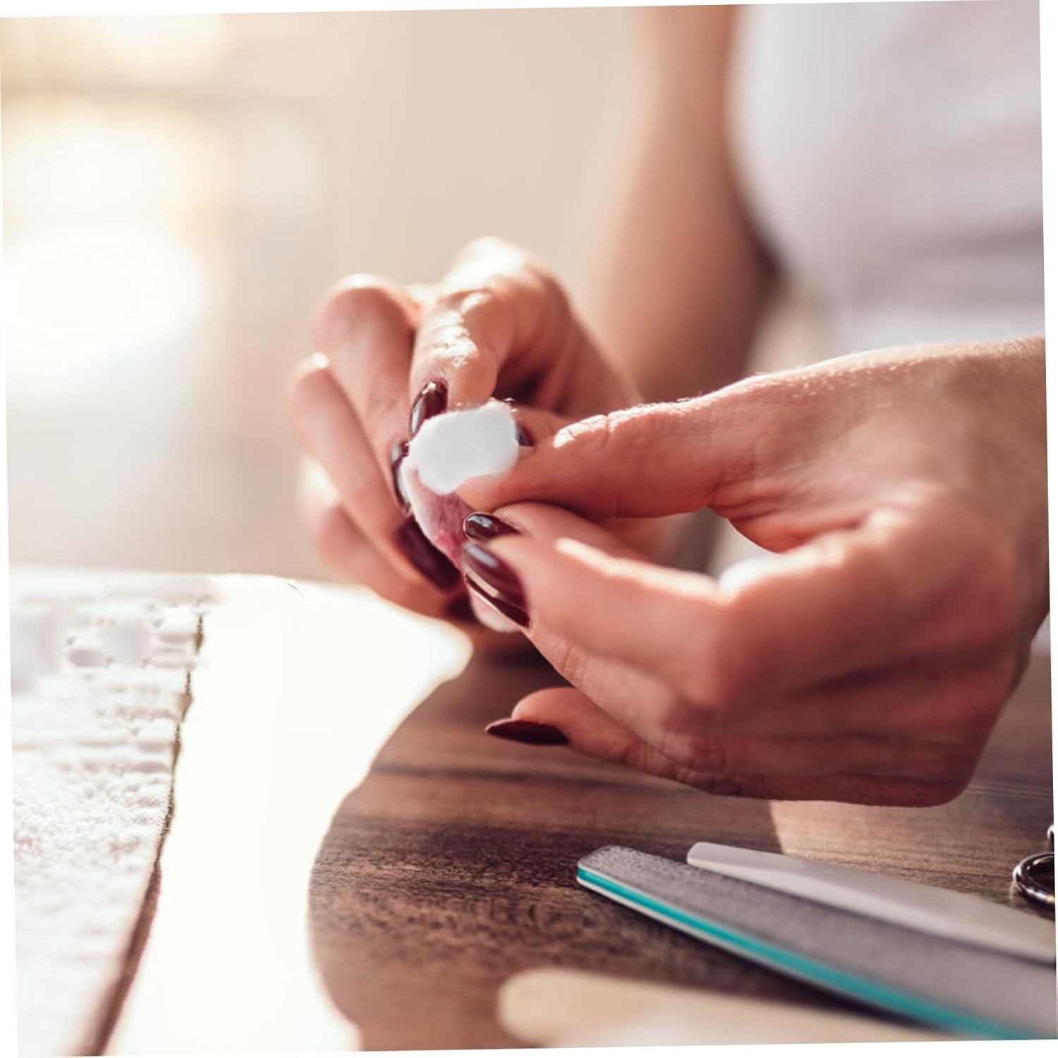 FRCOLOR 2pcs Absorbent of Soft Multi-Function Cosmetic Cotton for Makeup Nail Art and Household Cleaning Gentle Non-Medical Use for All Skin Types