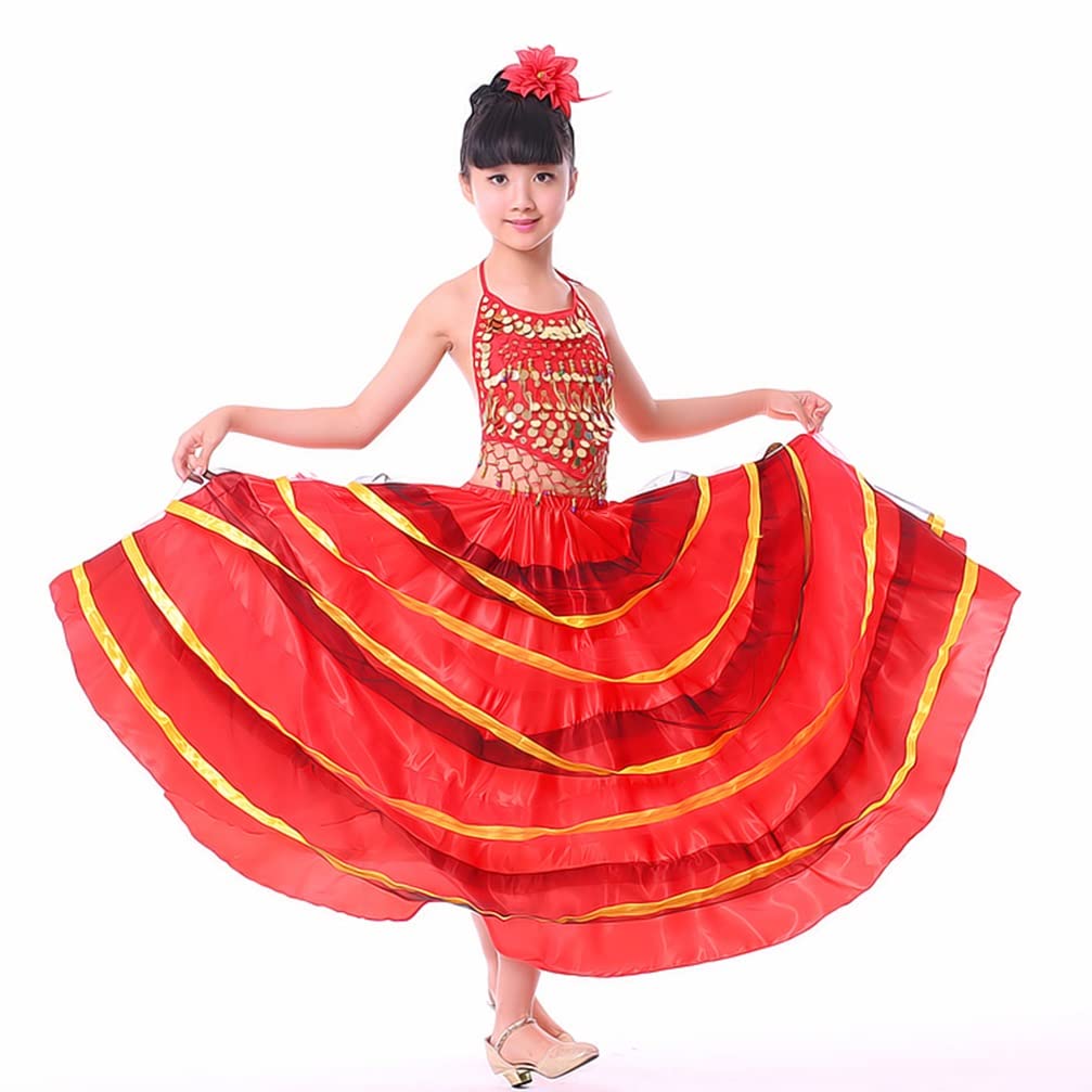Amazon.co.jp: 女の子用スパニッシュ フラメンコ スカート セット
