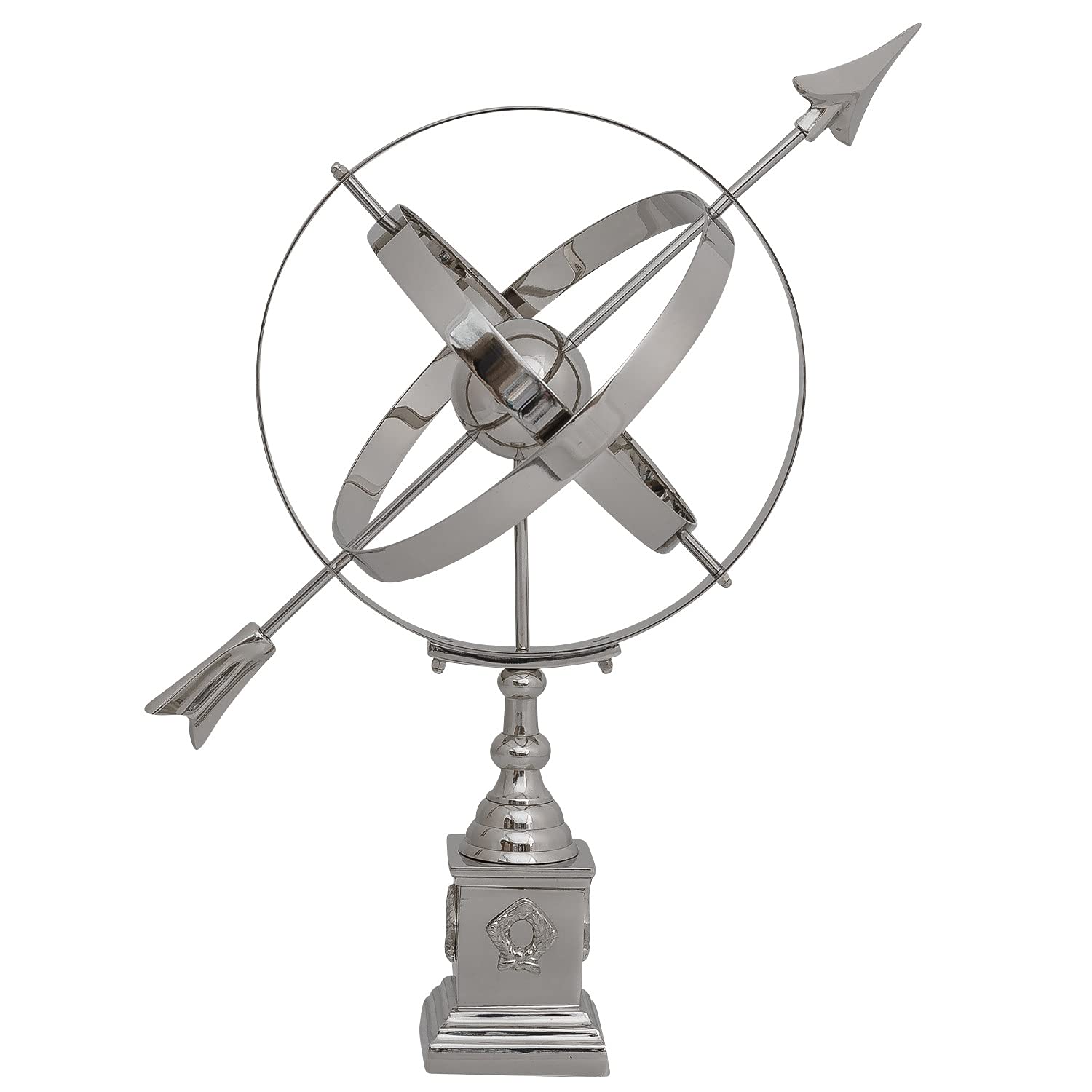 Chapado en casa del Reloj de Sol de Aluminio 59cm decoración del jardín de