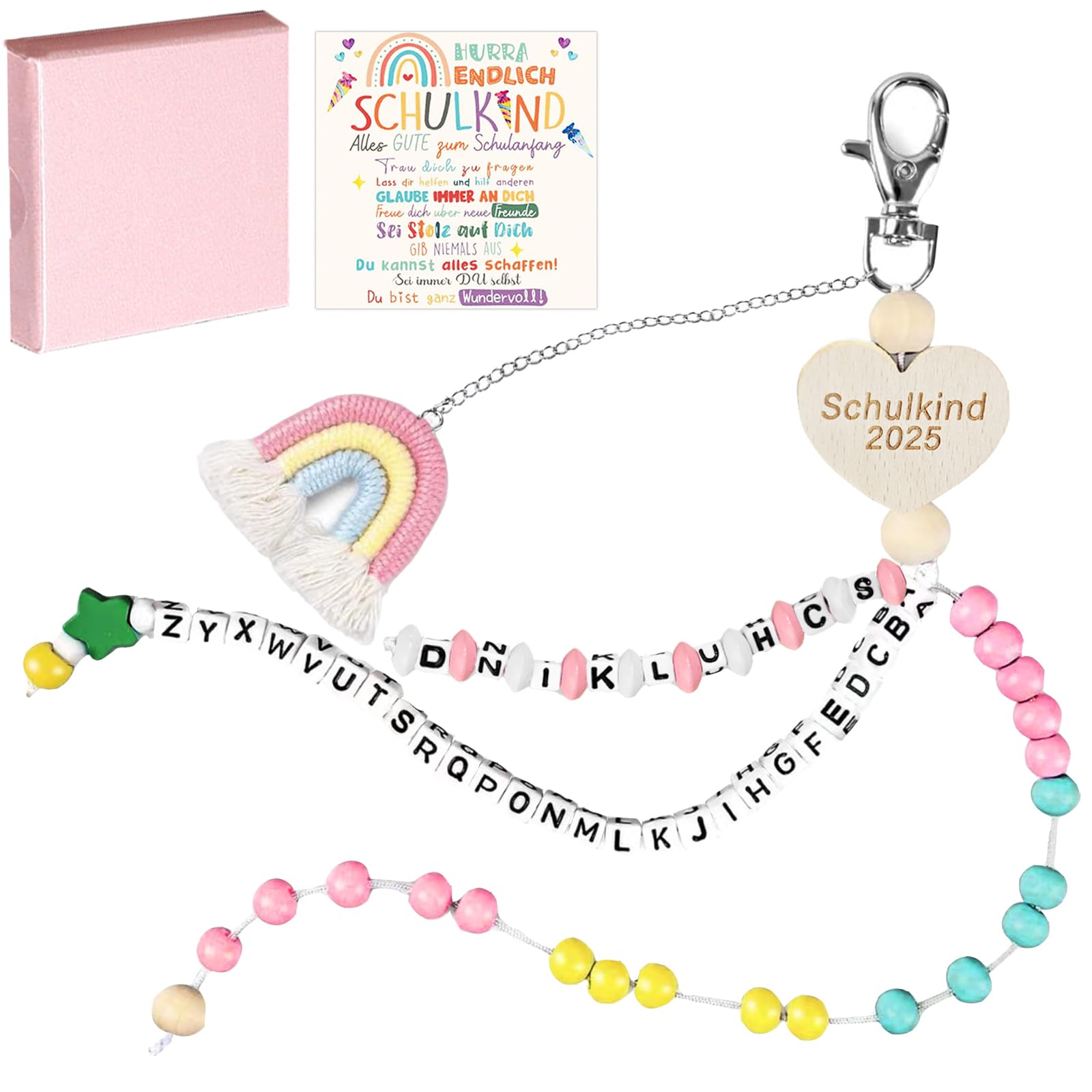 Collana per bambini di scuola 1° classe con confezione regalo, 2025