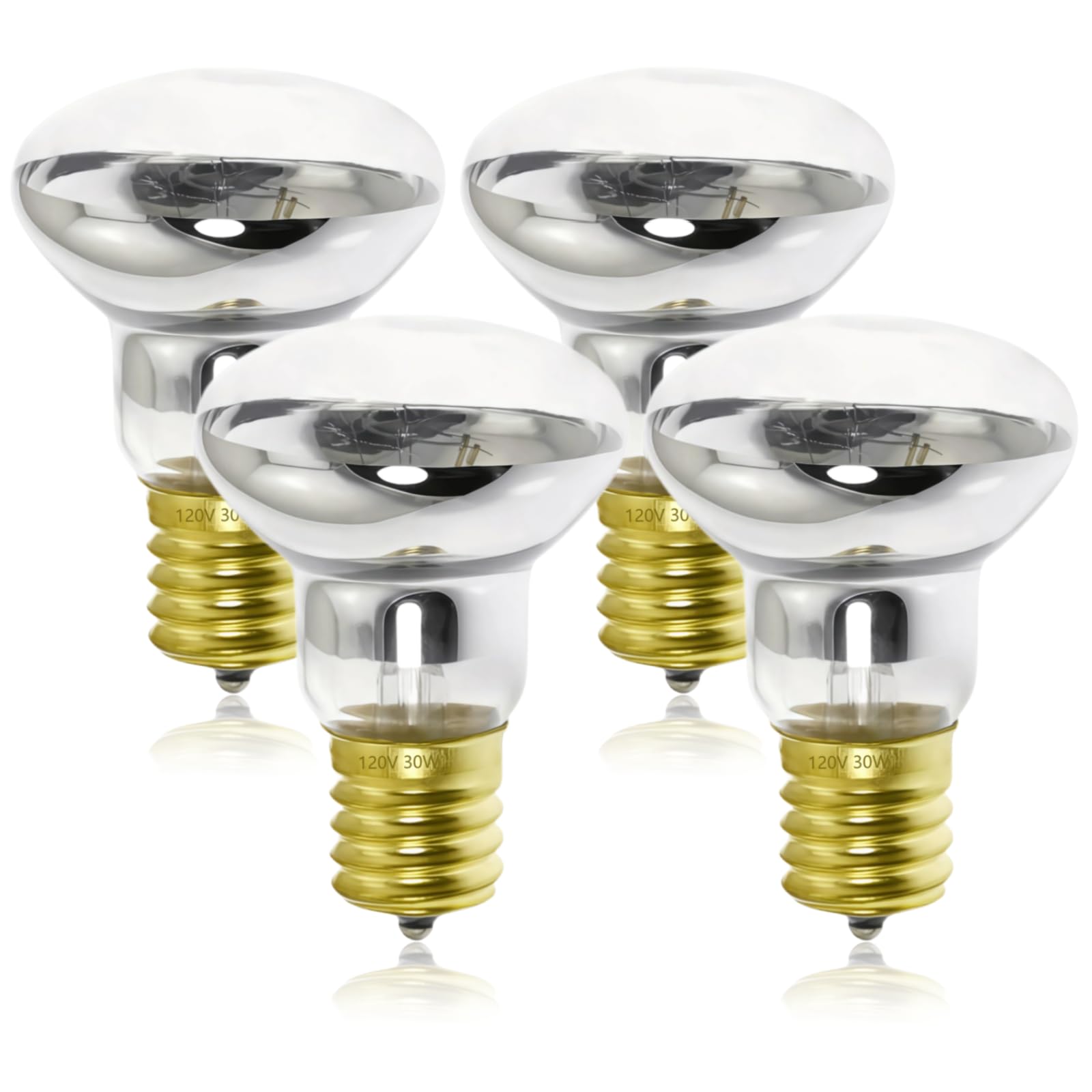 Kanlpeia 4 Pack Lava Lamp Bulb R39 E17 30W Reflector Bulbs for Bedroom and Office 120v Lava Lamp Light Bulb Replacement