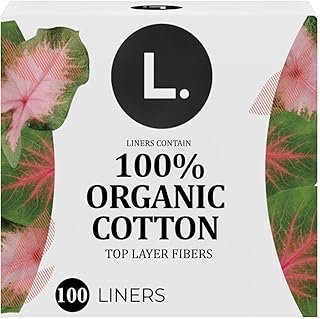 L. Ultra Thin Liners for Women, Regular Coverage, Organic Cotton Top Layer, Unscented Pantiliners, 100 Count