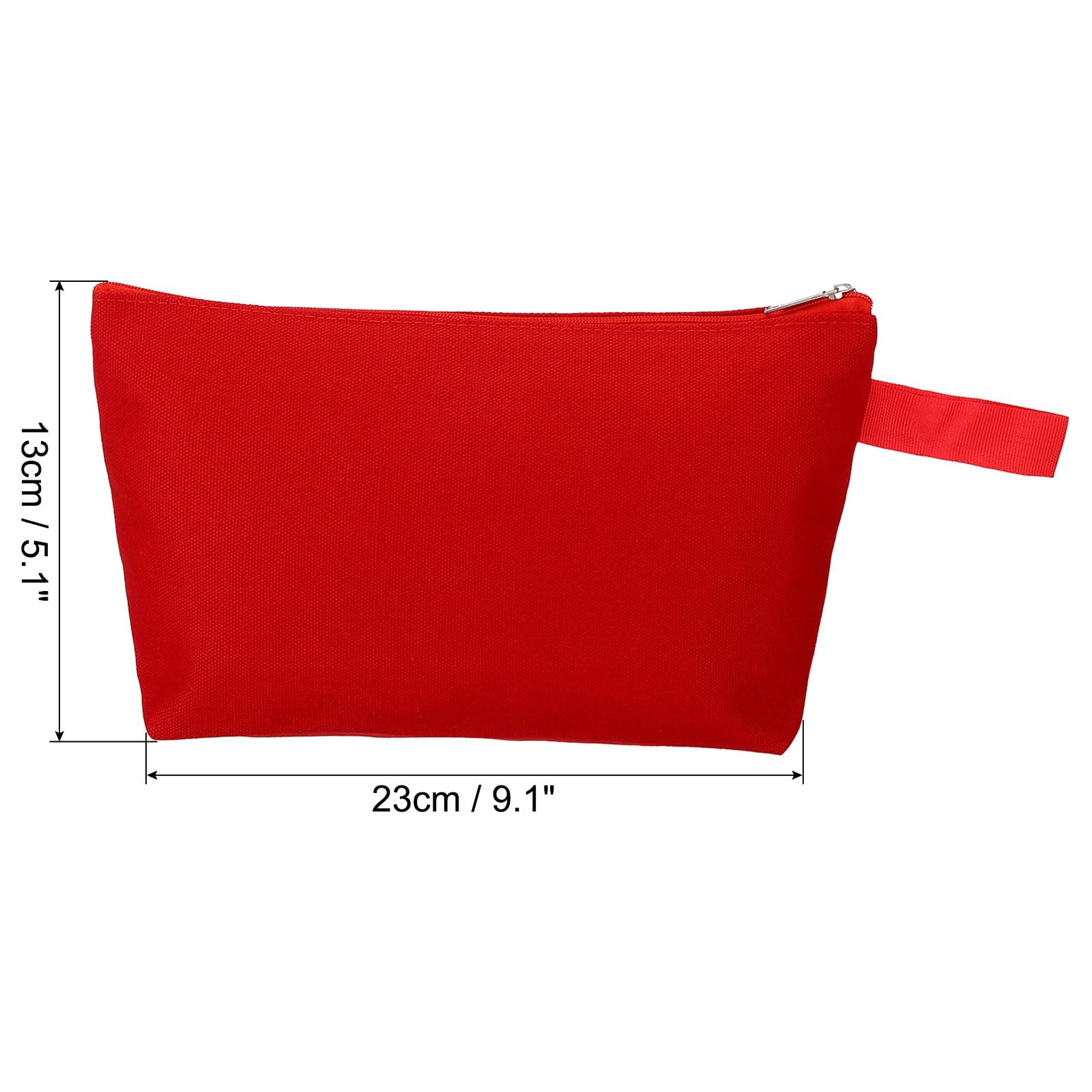 PATIKIL 9.1 x 5.1 Canvas Makeup Bags with Strap - Image 2