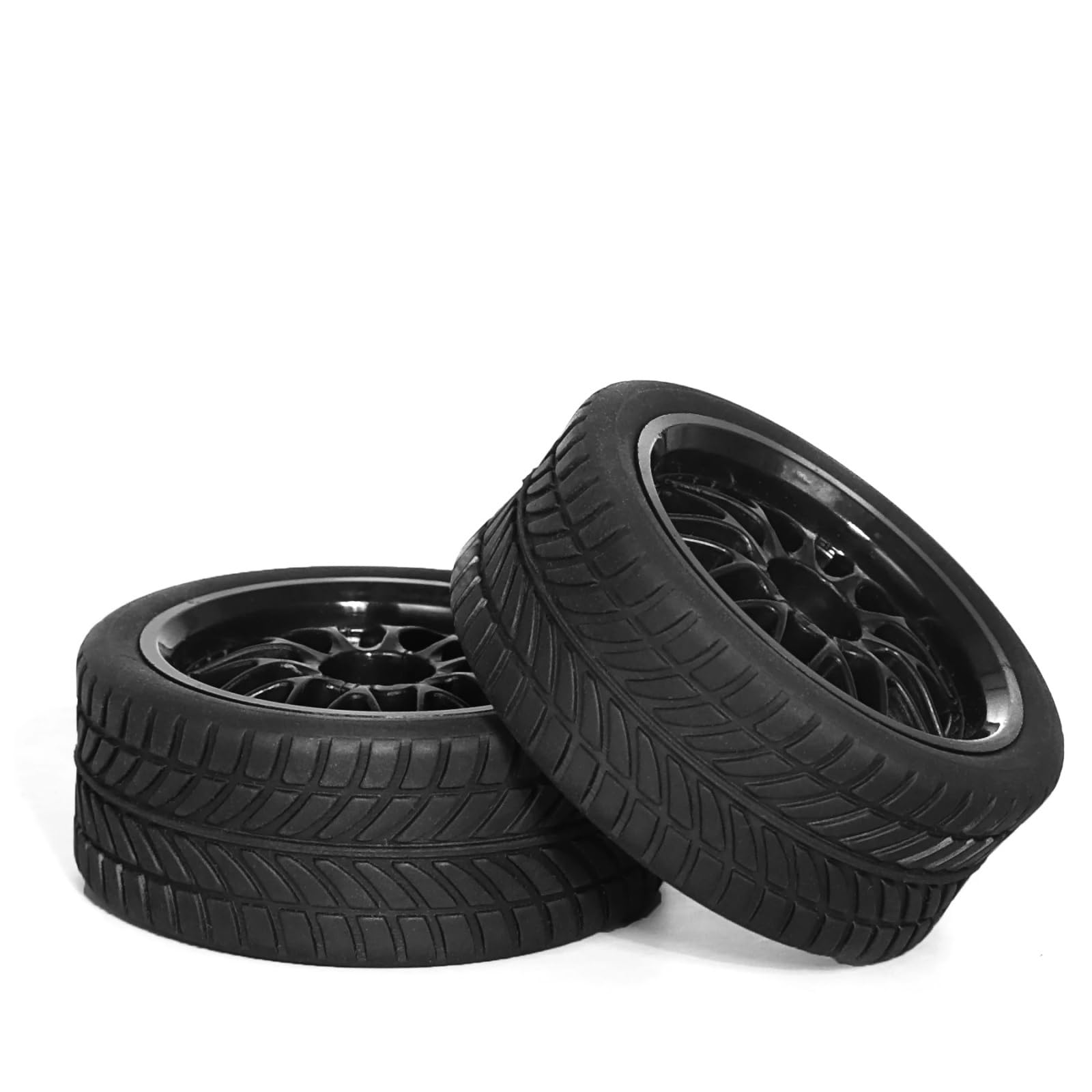 Per HPI Per KYOSHO Per Tamiya XV02 XV01 TA06 Per TT01 Per TT02 PTG2 Per Racing 1/10 Ruote Gomma Pneumatici Su Per Strada 12mm Hex RC Auto Parti Ricambio RC