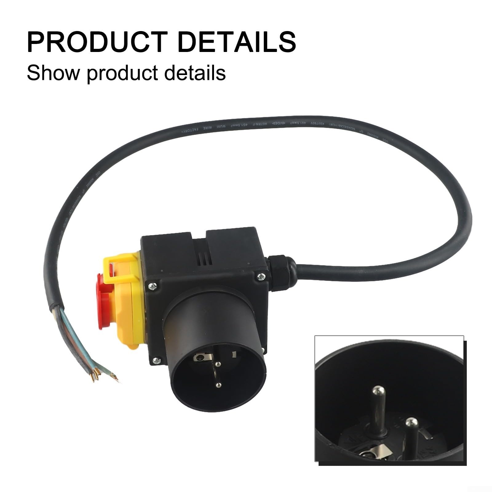 HCK3T 23221153 Commutateur de fendeur de bûches pour bois 250 V 16 A avec protection étanche IP54 pour équipement d'alimentation extérieur