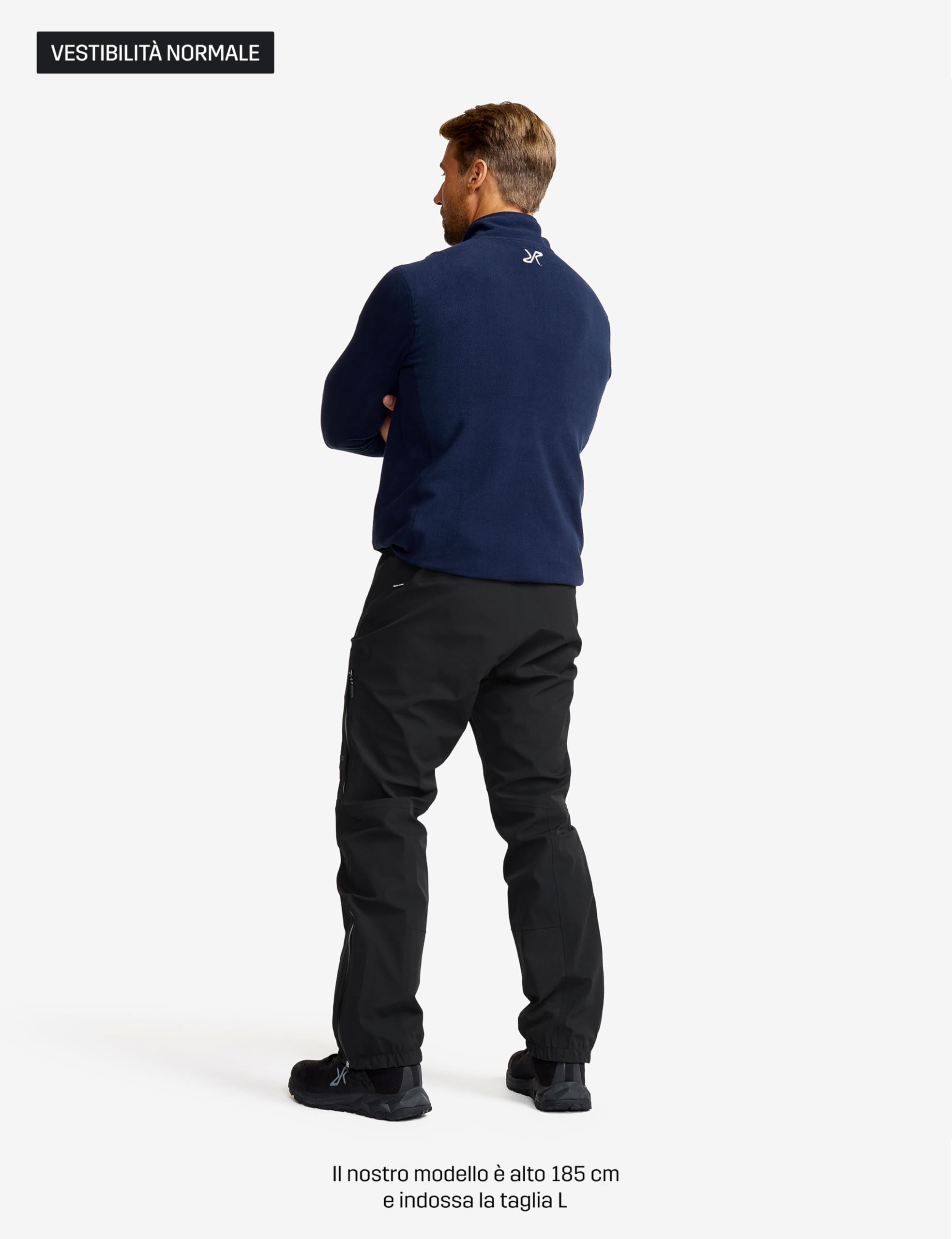 RevolutionRace Cyclone 3L Shell Pants da Uomo, Pantaloni Impermeabili con Riflettori Recco per l'escursionismo