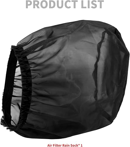 Vista 6 de Funda impermeable para calcetines de lluvia con filtro de aire a prueba de polvo para Harley Sportster XL 1200 883 Dyna Softail Touring Street Glide