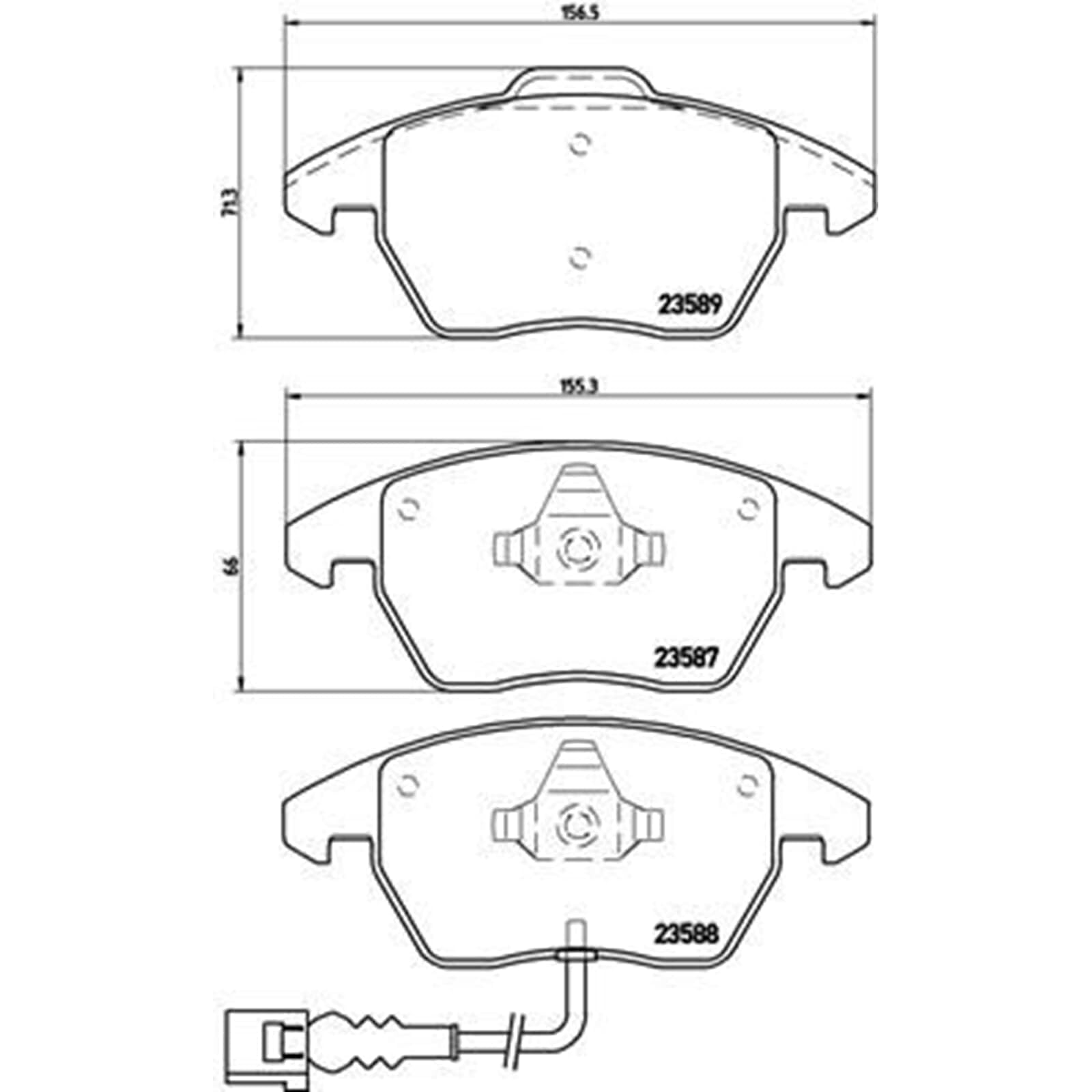 brembo Bremsscheiben + Beläge vorne + hinten | 09.9772.11 + P85075 + 08.A202.11 + P85109 passend für Passat 3C B6 B7 CC
