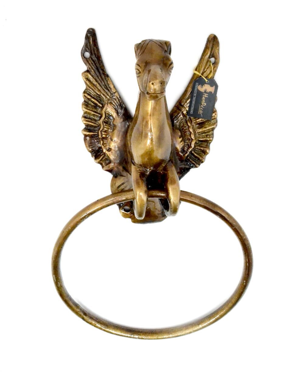 Two Moustaches Flying Angel Horse Design Brass Towel Hanger, Brass Towel Holder, Standard, Royal Brown, Pack of 1 (B075JJWBNS) Amazon Price History, Amazon Price Tracker