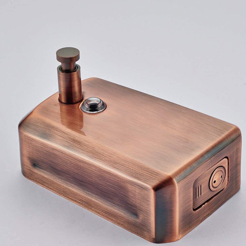 Dispensador de jabón Loción de baño y dispensadores de jabón Nuevo Montaje de Pared Tienda de jabón de Cobre Oscuro Dispensador de jabón líquido sobre Plato de jabón líquido 500 ml