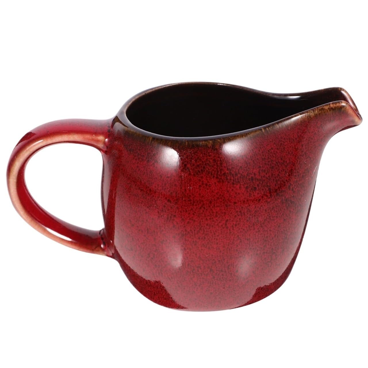 Salsiera in ceramica per condimenti per salsa di salsa di salsa di salsa di salsa di soia, elegante vaso rosso per cucina e ristorante, perfetto per salse e creme