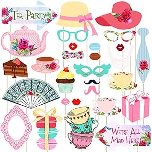 Luoem Teeparty Fotoautomaten Requisiten, 30 Stück